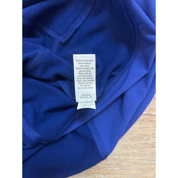 Athleta Plush Tech Hoodie 3.0 Sapphire Blue Size XXS Hoodie Workout Top Kangaroo - Picture 6 of 9